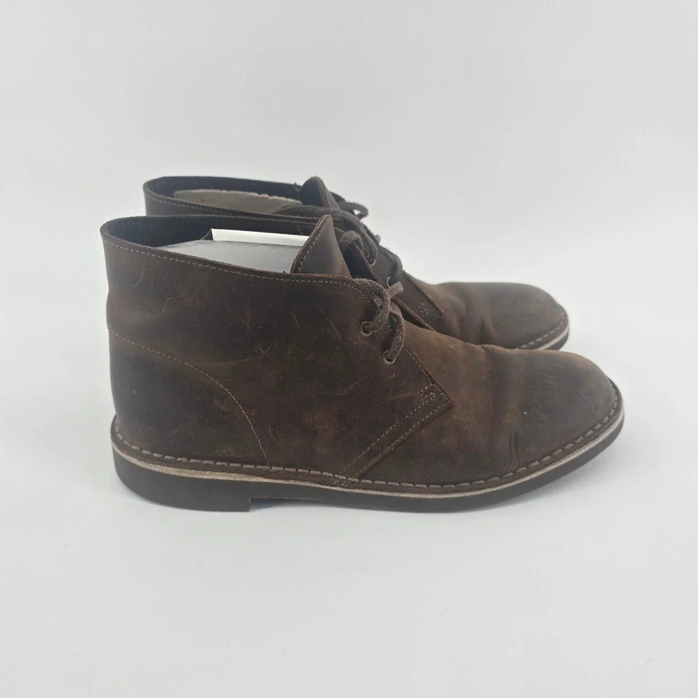 Clarks Bushacre 2 Mens 8.5 Beeswax Brown Leather Chukka Desert Boots 26082285